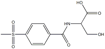 3-hydroxy-2-{[4-(methylsulfonyl)benzoyl]amino}propanoic acid 구조식 이미지