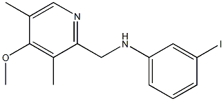 3-iodo-N-[(4-methoxy-3,5-dimethylpyridin-2-yl)methyl]aniline 구조식 이미지