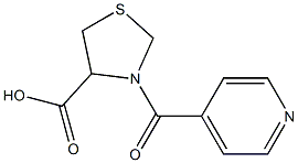 3-isonicotinoyl-1,3-thiazolidine-4-carboxylic acid 구조식 이미지