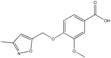 3-methoxy-4-[(3-methyl-1,2-oxazol-5-yl)methoxy]benzoic acid 구조식 이미지