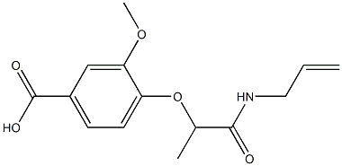 3-methoxy-4-[1-(prop-2-en-1-ylcarbamoyl)ethoxy]benzoic acid 구조식 이미지