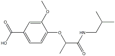 3-methoxy-4-{1-[(2-methylpropyl)carbamoyl]ethoxy}benzoic acid 구조식 이미지