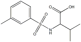 3-methyl-2-{[(3-methylphenyl)sulfonyl]amino}butanoic acid 구조식 이미지