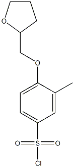 3-methyl-4-(oxolan-2-ylmethoxy)benzene-1-sulfonyl chloride Structure