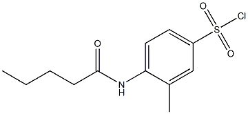 3-methyl-4-pentanamidobenzene-1-sulfonyl chloride 구조식 이미지