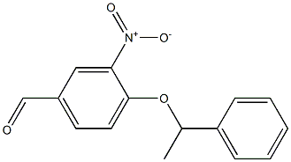 3-nitro-4-(1-phenylethoxy)benzaldehyde Structure