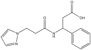 3-phenyl-3-[3-(1H-pyrazol-1-yl)propanamido]propanoic acid 구조식 이미지