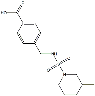 4-({[(3-methylpiperidine-1-)sulfonyl]amino}methyl)benzoic acid Structure