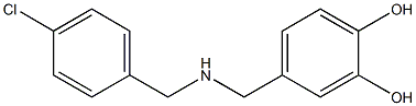 4-({[(4-chlorophenyl)methyl]amino}methyl)benzene-1,2-diol Structure