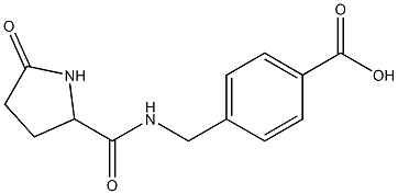 4-({[(5-oxopyrrolidin-2-yl)carbonyl]amino}methyl)benzoic acid Structure