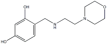 4-({[2-(morpholin-4-yl)ethyl]amino}methyl)benzene-1,3-diol 구조식 이미지