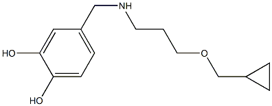 4-({[3-(cyclopropylmethoxy)propyl]amino}methyl)benzene-1,2-diol Structure