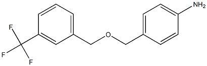 4-({[3-(trifluoromethyl)phenyl]methoxy}methyl)aniline Structure