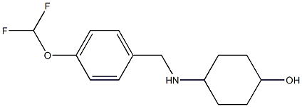 4-({[4-(difluoromethoxy)phenyl]methyl}amino)cyclohexan-1-ol 구조식 이미지