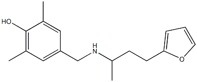 4-({[4-(furan-2-yl)butan-2-yl]amino}methyl)-2,6-dimethylphenol 구조식 이미지