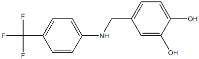 4-({[4-(trifluoromethyl)phenyl]amino}methyl)benzene-1,2-diol Structure