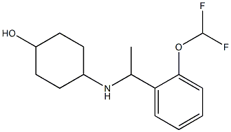 4-({1-[2-(difluoromethoxy)phenyl]ethyl}amino)cyclohexan-1-ol 구조식 이미지