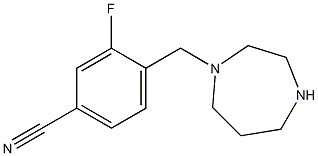 4-(1,4-diazepan-1-ylmethyl)-3-fluorobenzonitrile Structure