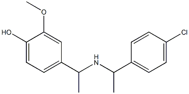 4-(1-{[1-(4-chlorophenyl)ethyl]amino}ethyl)-2-methoxyphenol Structure