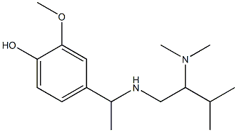 4-(1-{[2-(dimethylamino)-3-methylbutyl]amino}ethyl)-2-methoxyphenol Structure