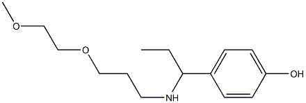 4-(1-{[3-(2-methoxyethoxy)propyl]amino}propyl)phenol 구조식 이미지