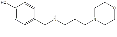 4-(1-{[3-(morpholin-4-yl)propyl]amino}ethyl)phenol 구조식 이미지