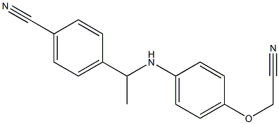 4-(1-{[4-(cyanomethoxy)phenyl]amino}ethyl)benzonitrile Structure