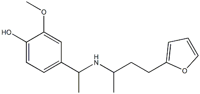 4-(1-{[4-(furan-2-yl)butan-2-yl]amino}ethyl)-2-methoxyphenol 구조식 이미지