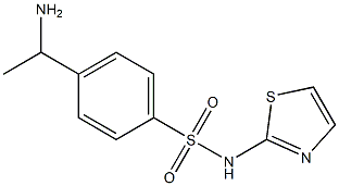 4-(1-aminoethyl)-N-(1,3-thiazol-2-yl)benzene-1-sulfonamide 구조식 이미지