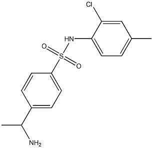 4-(1-aminoethyl)-N-(2-chloro-4-methylphenyl)benzene-1-sulfonamide Structure