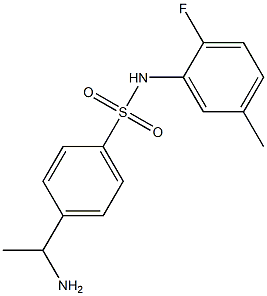 4-(1-aminoethyl)-N-(2-fluoro-5-methylphenyl)benzene-1-sulfonamide 구조식 이미지