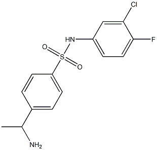 4-(1-aminoethyl)-N-(3-chloro-4-fluorophenyl)benzene-1-sulfonamide Structure