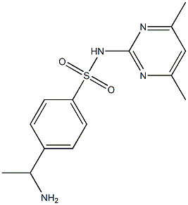 4-(1-aminoethyl)-N-(4,6-dimethylpyrimidin-2-yl)benzene-1-sulfonamide 구조식 이미지