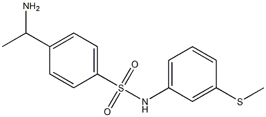 4-(1-aminoethyl)-N-[3-(methylsulfanyl)phenyl]benzene-1-sulfonamide 구조식 이미지