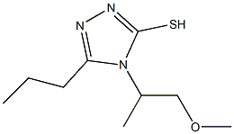 4-(1-methoxypropan-2-yl)-5-propyl-4H-1,2,4-triazole-3-thiol 구조식 이미지