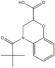 4-(2,2-dimethylpropanoyl)-3,4-dihydro-2H-1,4-benzoxazine-2-carboxylic acid Structure