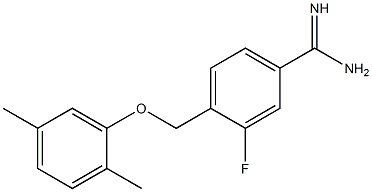 4-(2,5-dimethylphenoxymethyl)-3-fluorobenzene-1-carboximidamide Structure