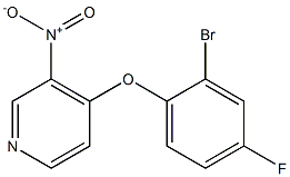 4-(2-bromo-4-fluorophenoxy)-3-nitropyridine 구조식 이미지