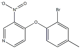 4-(2-bromo-4-methylphenoxy)-3-nitropyridine Structure