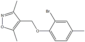 4-(2-bromo-4-methylphenoxymethyl)-3,5-dimethyl-1,2-oxazole 구조식 이미지