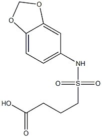 4-(2H-1,3-benzodioxol-5-ylsulfamoyl)butanoic acid 구조식 이미지