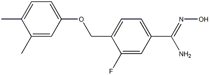 4-(3,4-dimethylphenoxymethyl)-3-fluoro-N'-hydroxybenzene-1-carboximidamide 구조식 이미지
