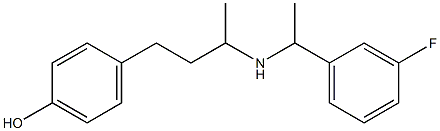 4-(3-{[1-(3-fluorophenyl)ethyl]amino}butyl)phenol 구조식 이미지