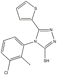 4-(3-chloro-2-methylphenyl)-5-(thiophen-2-yl)-4H-1,2,4-triazole-3-thiol 구조식 이미지