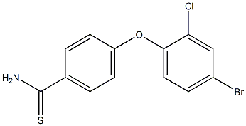 4-(4-bromo-2-chlorophenoxy)benzene-1-carbothioamide Structure