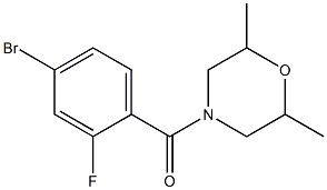 4-(4-bromo-2-fluorobenzoyl)-2,6-dimethylmorpholine 구조식 이미지