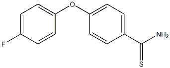 4-(4-fluorophenoxy)benzene-1-carbothioamide 구조식 이미지