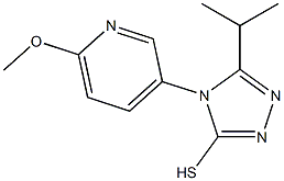 4-(6-methoxypyridin-3-yl)-5-(propan-2-yl)-4H-1,2,4-triazole-3-thiol 구조식 이미지