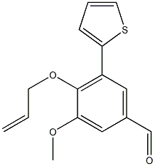 4-(allyloxy)-3-methoxy-5-thien-2-ylbenzaldehyde 구조식 이미지