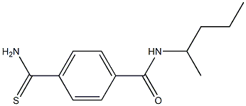4-(aminocarbonothioyl)-N-(1-methylbutyl)benzamide 구조식 이미지
